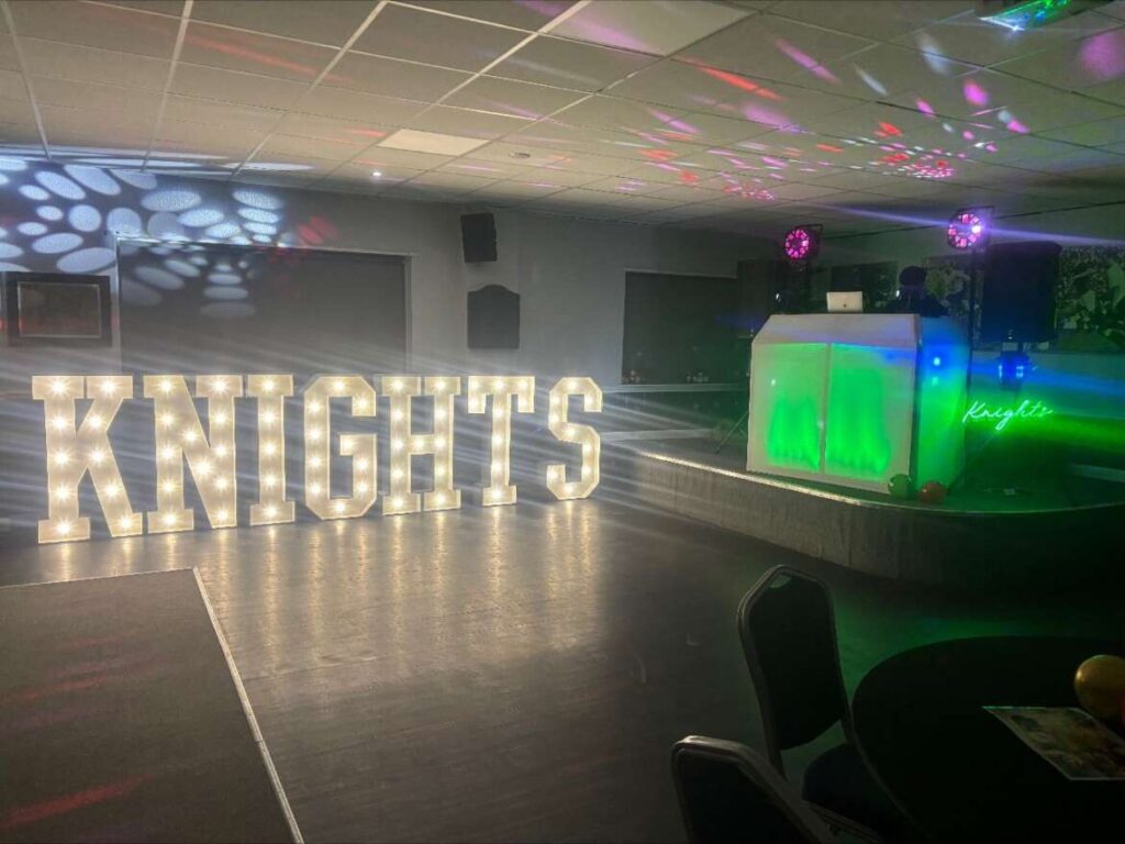 Dancefloor ready for party - Function room in Redditch - The Valley Stadium